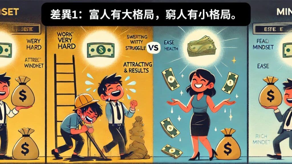 差異1:富人有大格局,窮人有小格局。