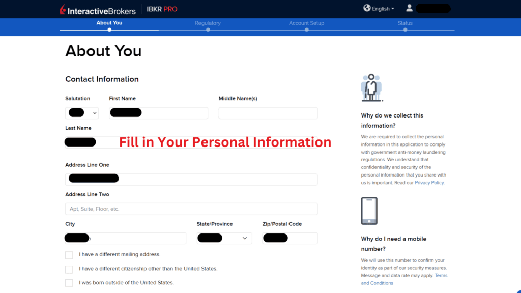 Step by Step Tutorials on Interactive Brokers Account Opening Process 8