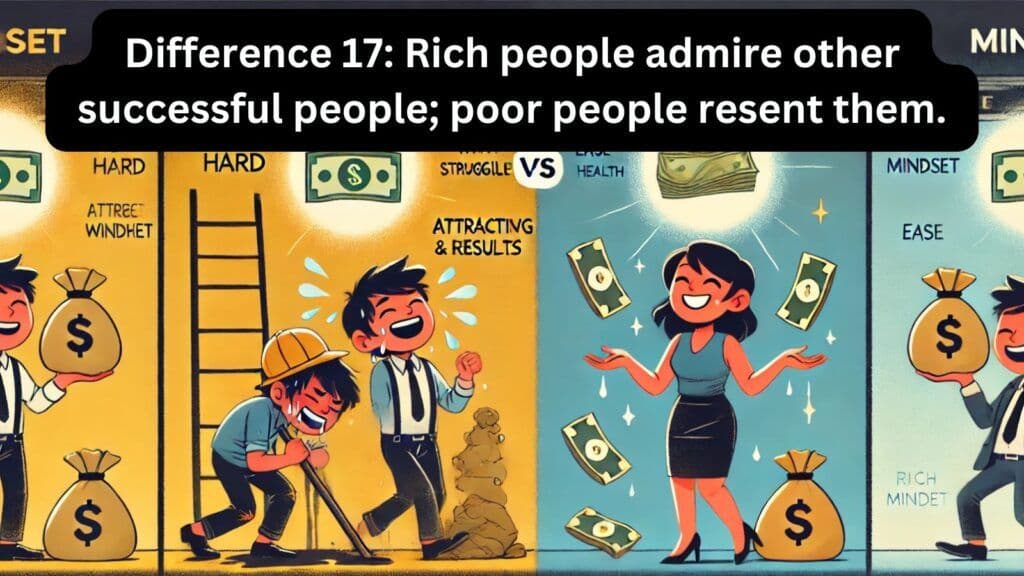 Difference 17: Rich people admire other successful people; poor people resent them.
