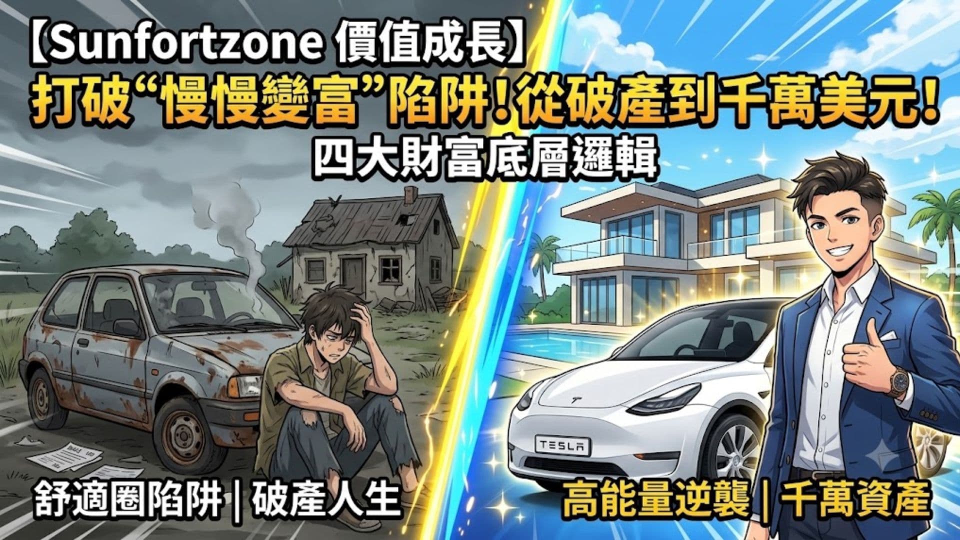 打破「慢慢變富」的舒適圈陷阱:從破產到千萬美元的四大財富底層邏輯