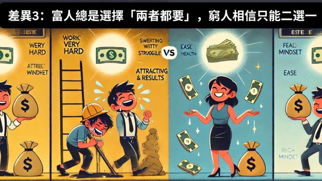 差異3:富人總是選擇「兩者都要」,窮人相信只能二選一